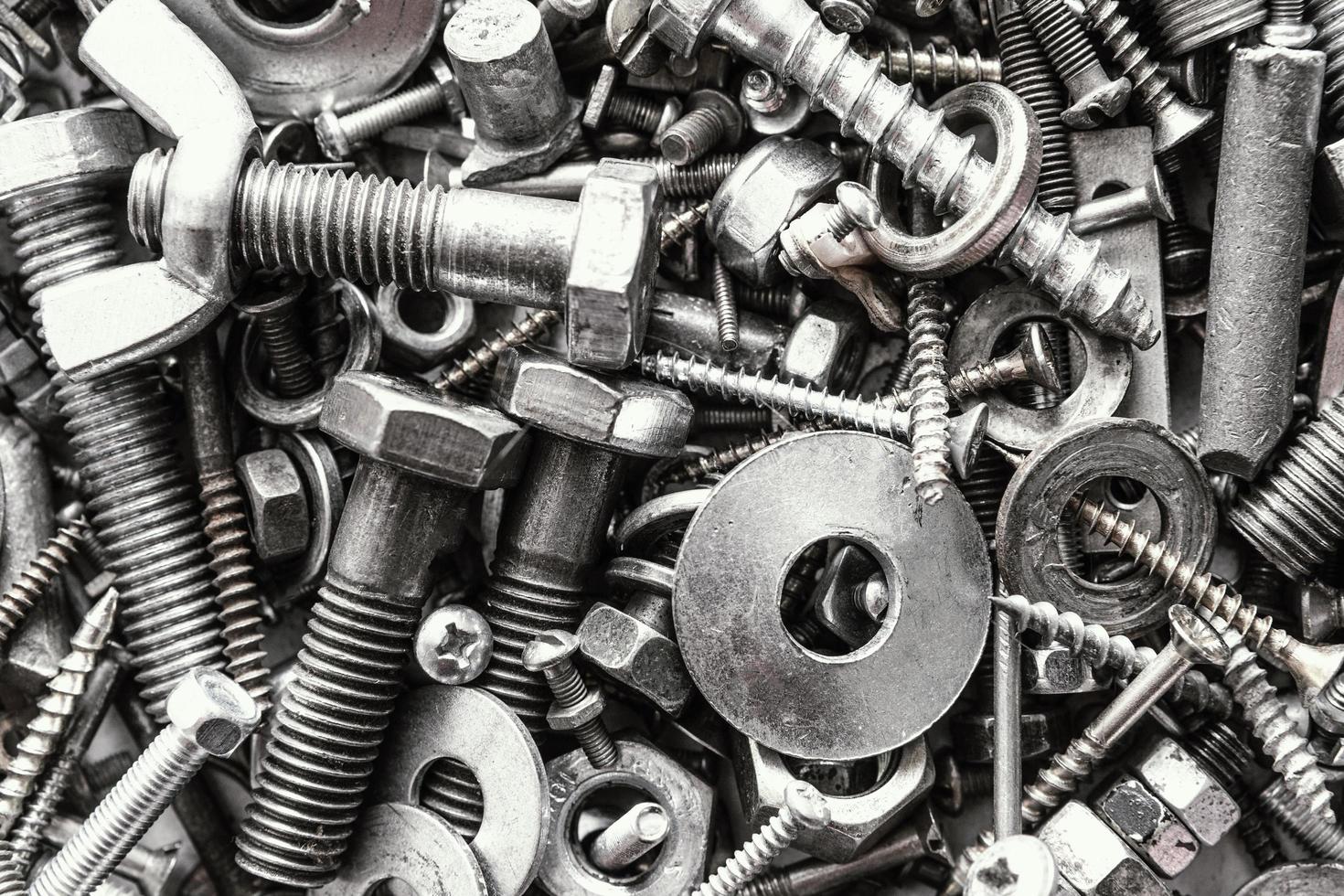 Screws and washers background photo