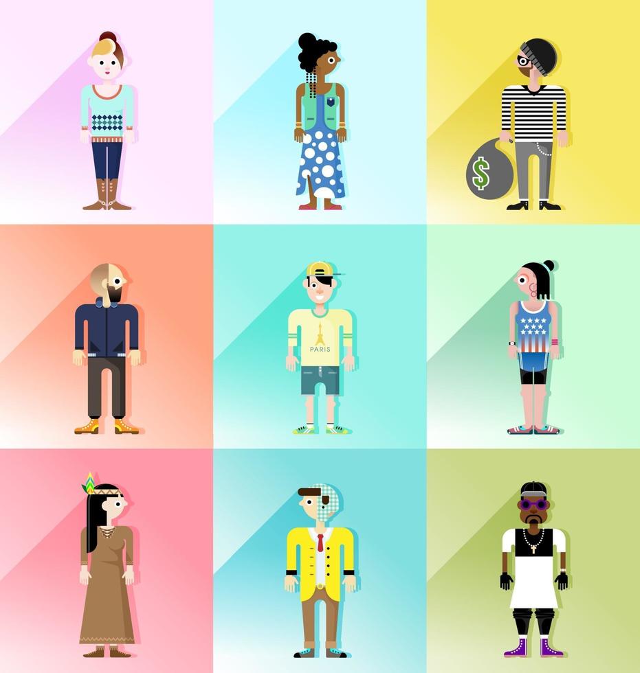 People avatar vector set