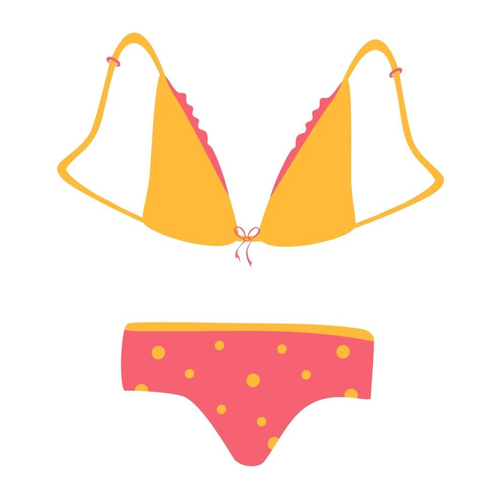 vectorial de bragas y sujetadores. un conjunto de ropa interior femenina de moda, un conjunto de ropa interior. traje de baño bikini para verano. Vector en Vecteezy