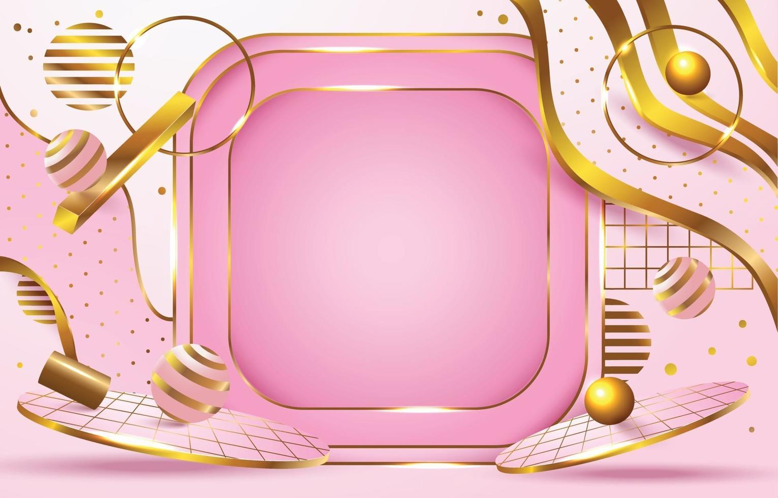 A Luxurious Combination of Pink and Gold vector