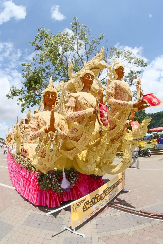 Candle wax Festival in Ubon Ratchathani, Thailand photo