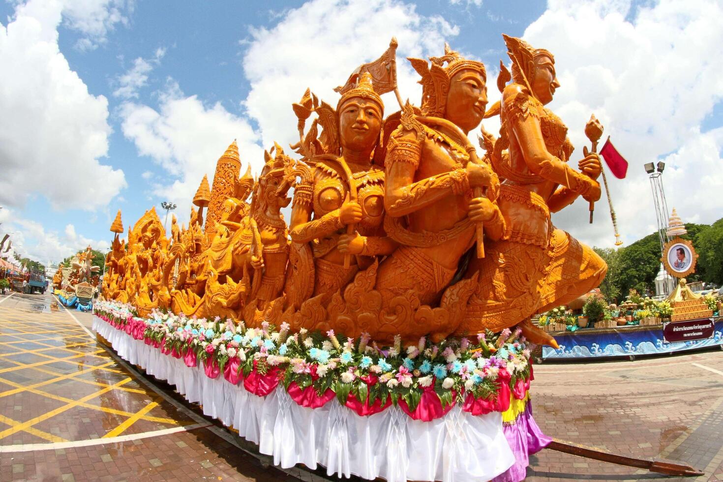 Candle wax Festival in Ubon Ratchathani, Thailand photo