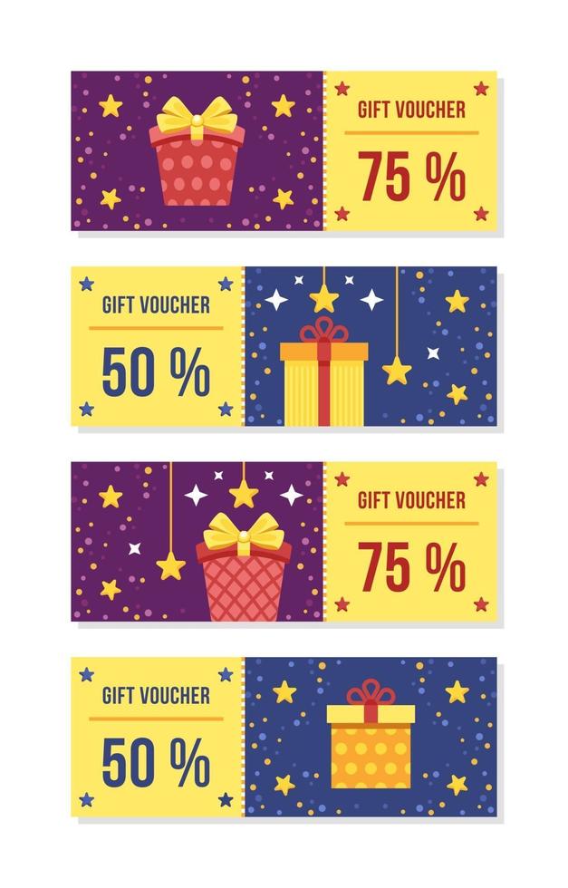 Gift Vouchers Collection vector