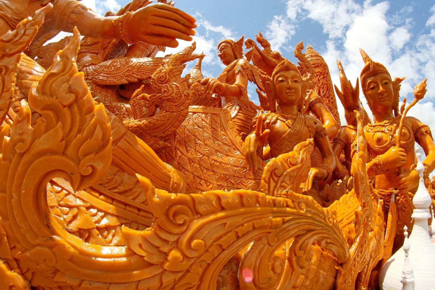 Candle wax Festival in Ubon Ratchathani, Thailand photo