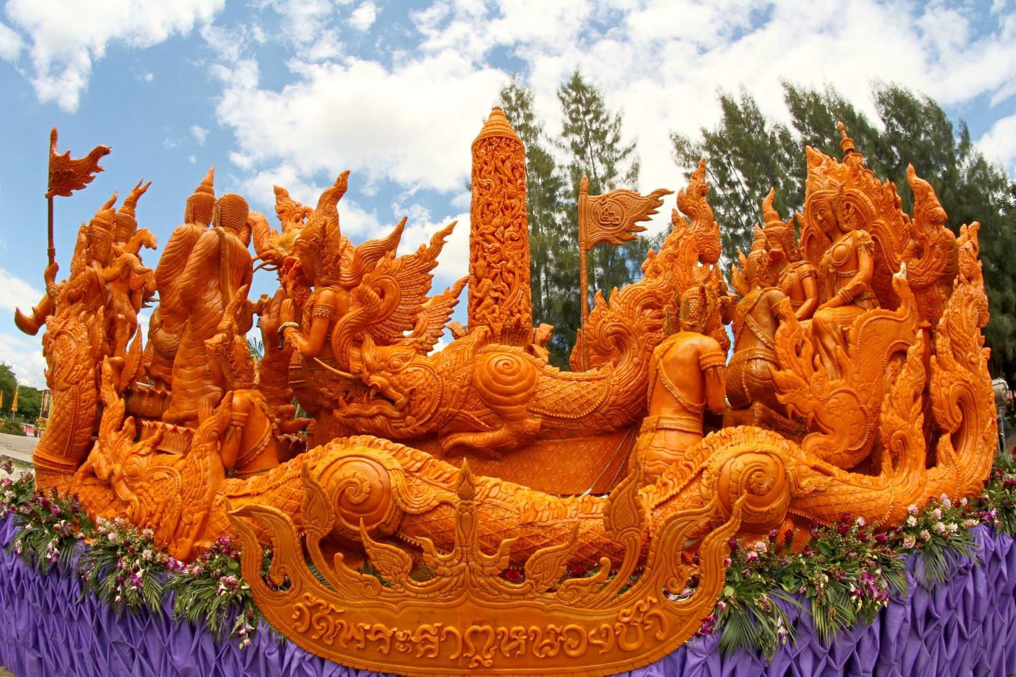 Candle wax Festival in Ubon Ratchathani, Thailand photo