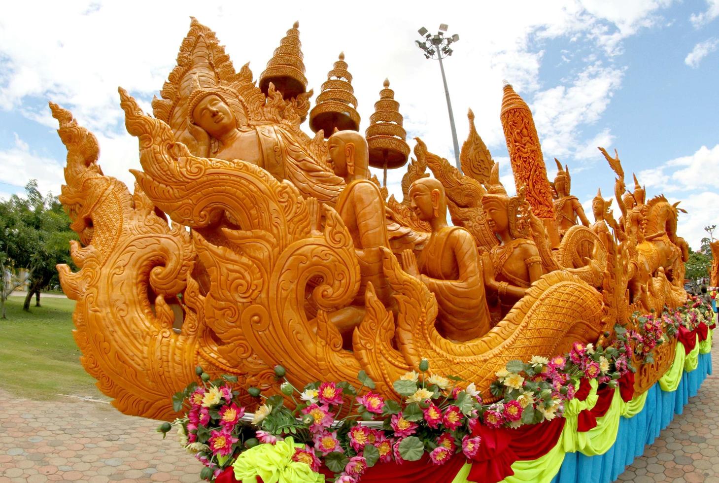 Candle wax Festival in Ubon Ratchathani, Thailand photo