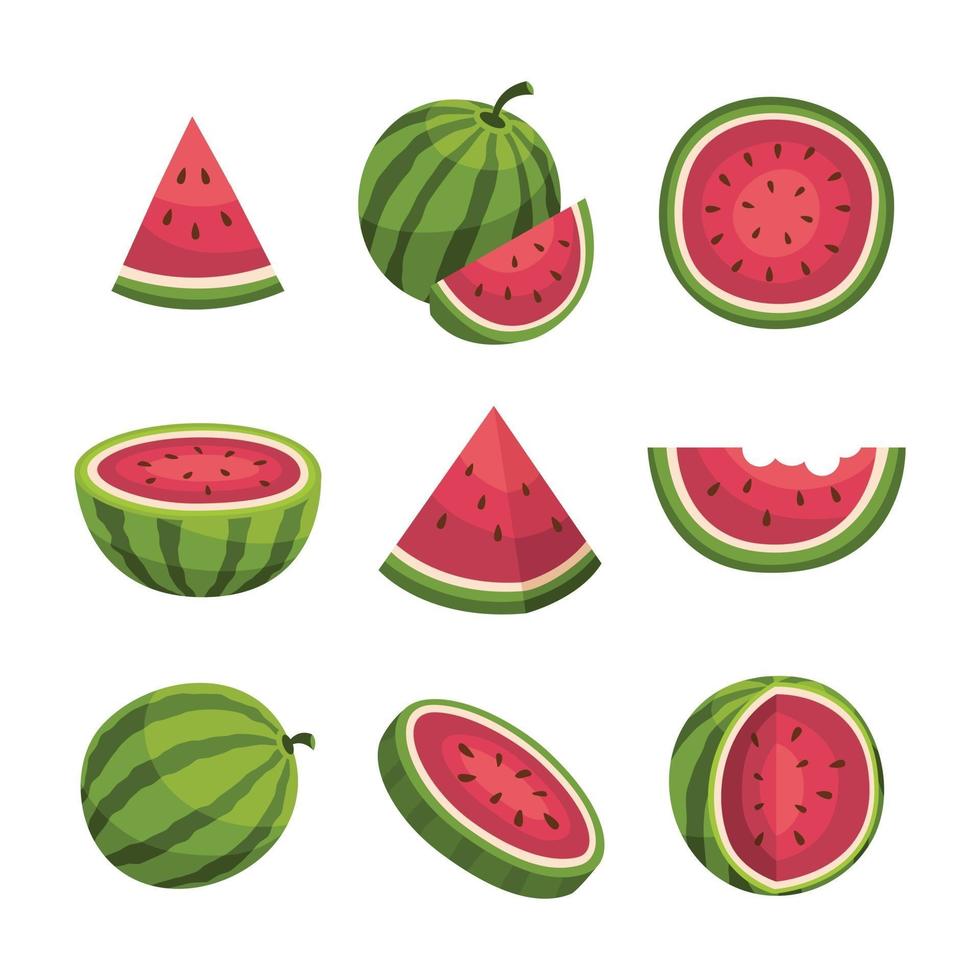 Set of Watermelon Slice vector