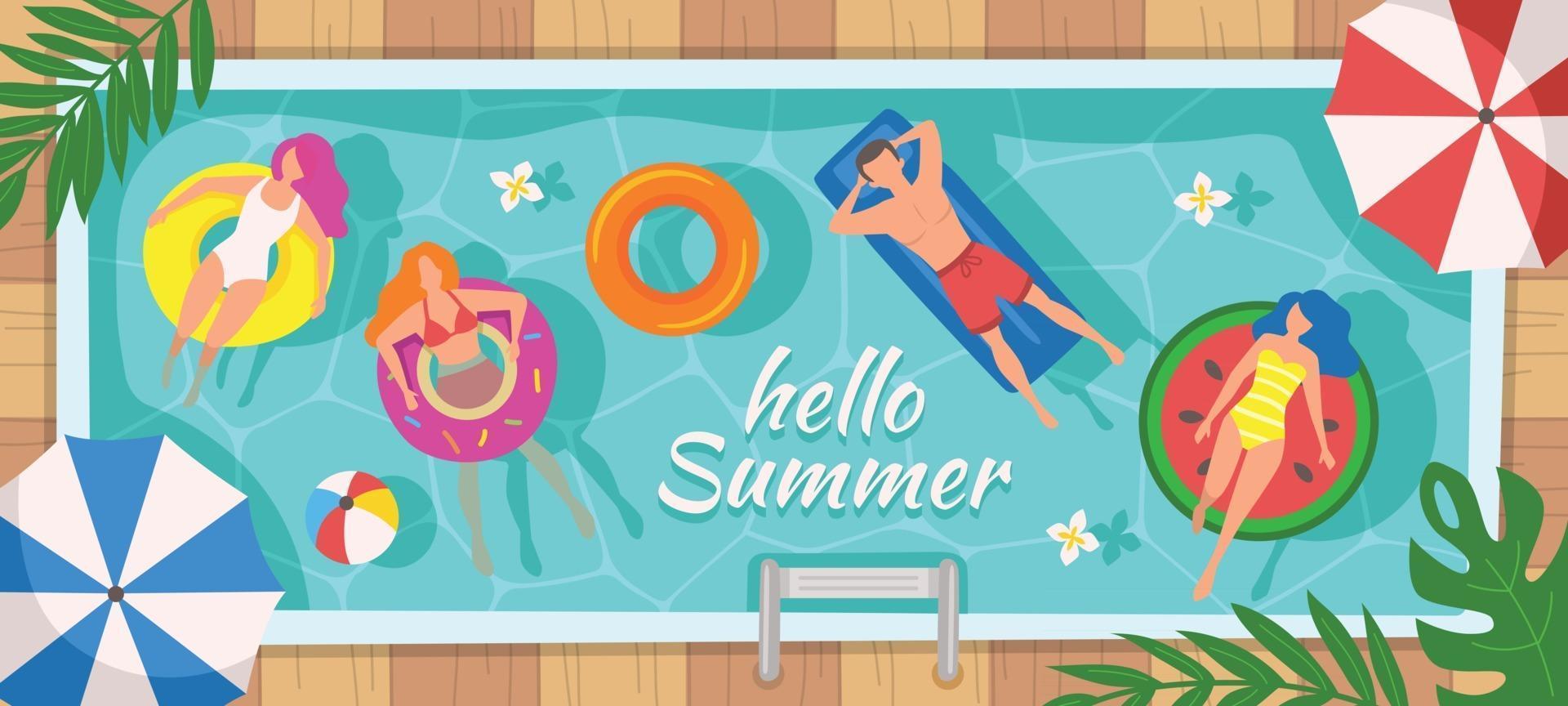 Summer Pool Party vector