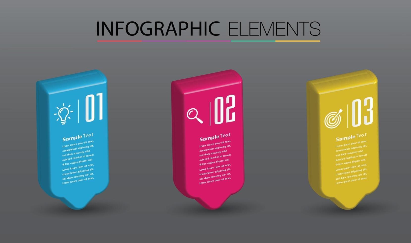 modern text box template banner Infographics vector