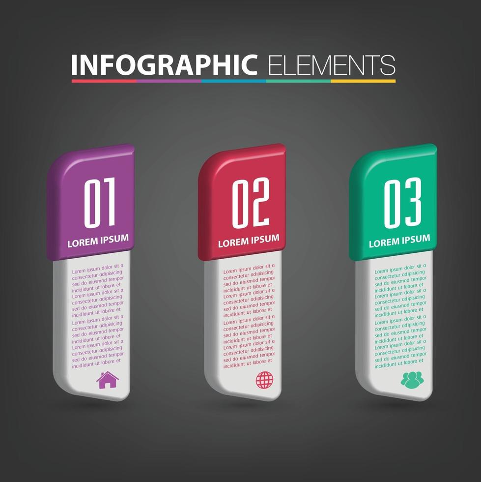 modern text box template banner Infographics vector