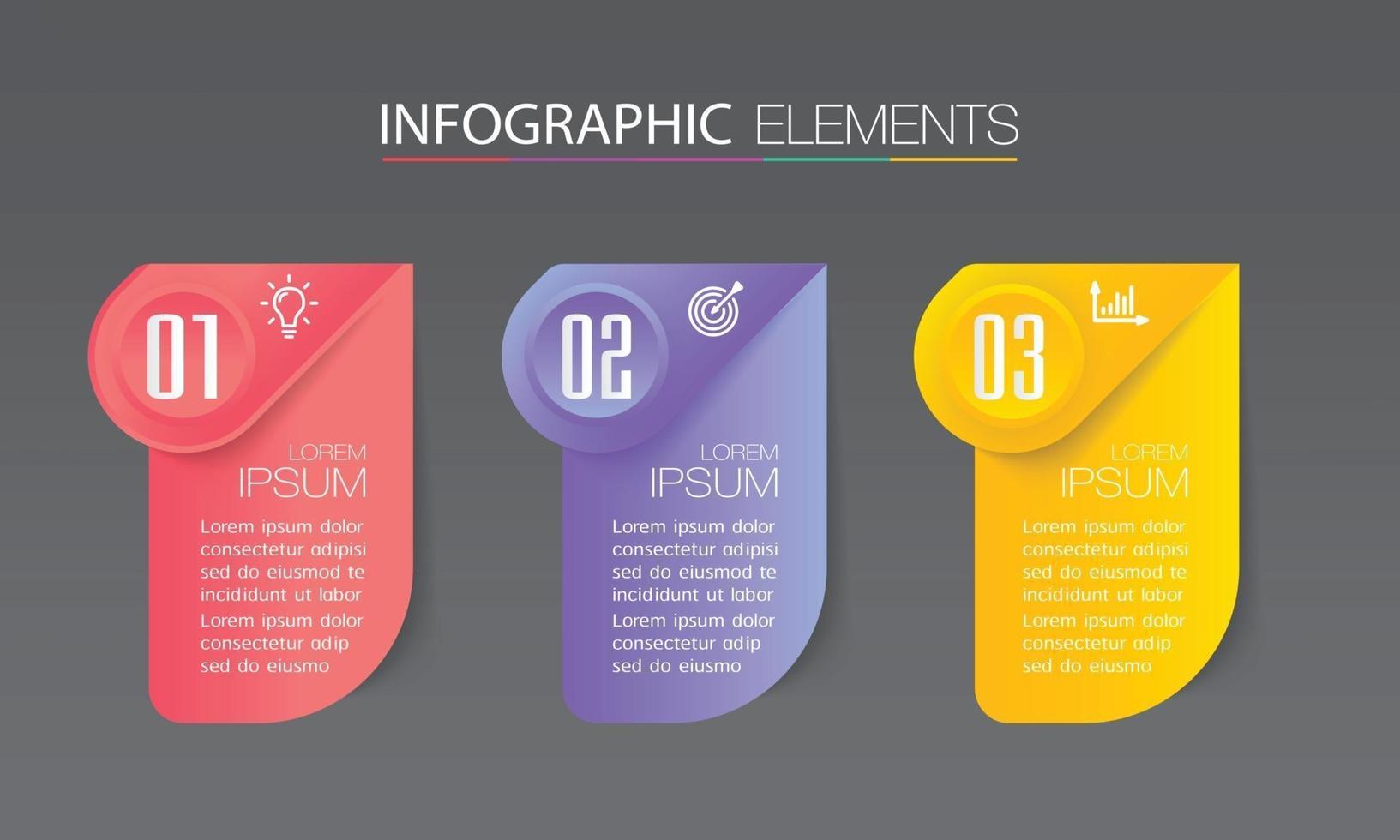 modern text box template banner Infographics vector