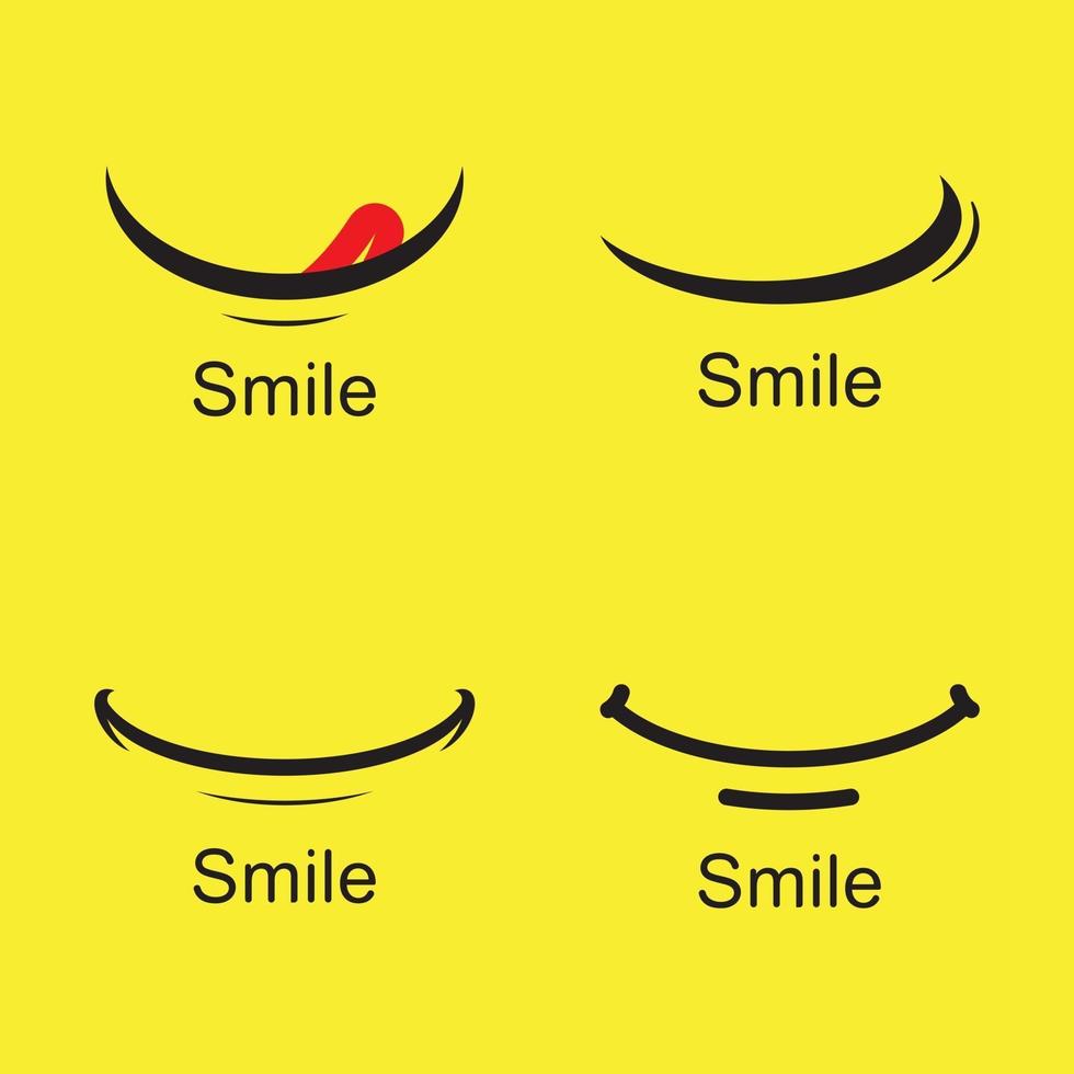 Smile emote Vector Template Design