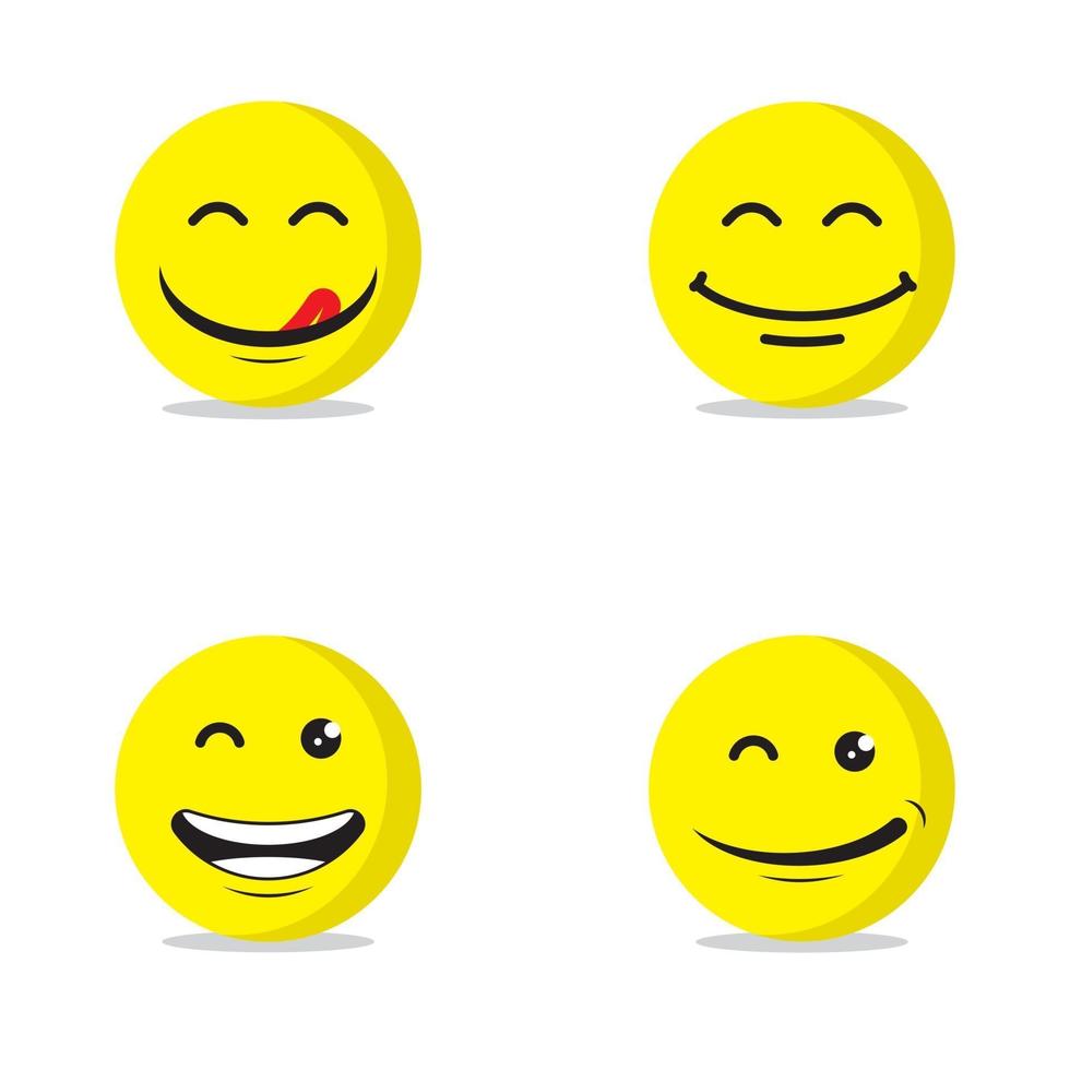 Smile emote Vector Template Design