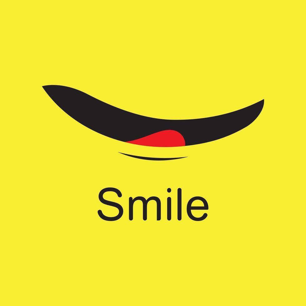 Smile emote Vector Template Design