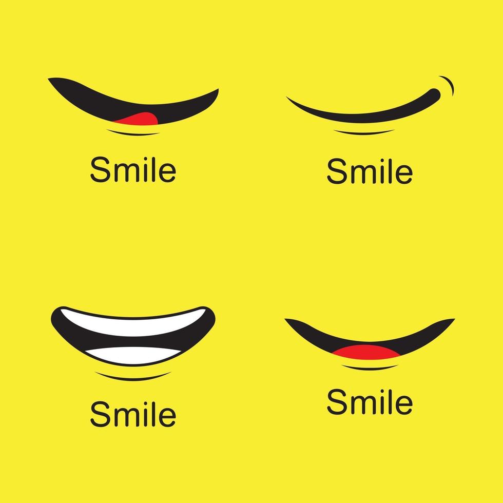 Smile emote Vector Template Design