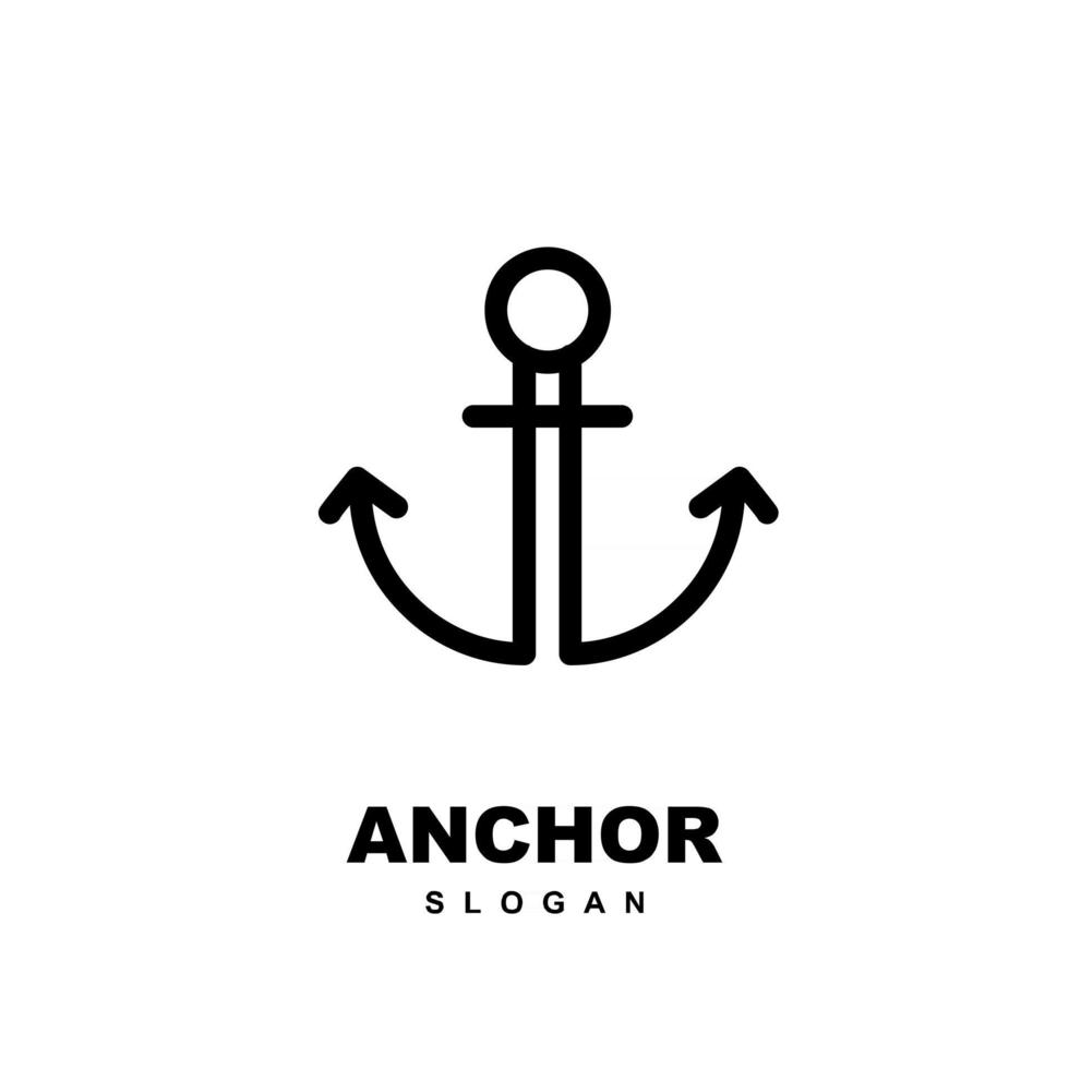 premium minimalism Anchor line vector logo icon illustration design