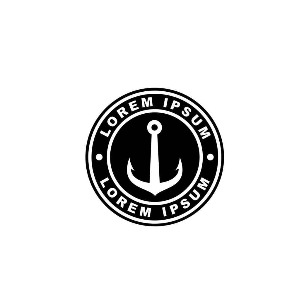 premium simple Anchor vector logo icon Nautical maritime illustration symbol design