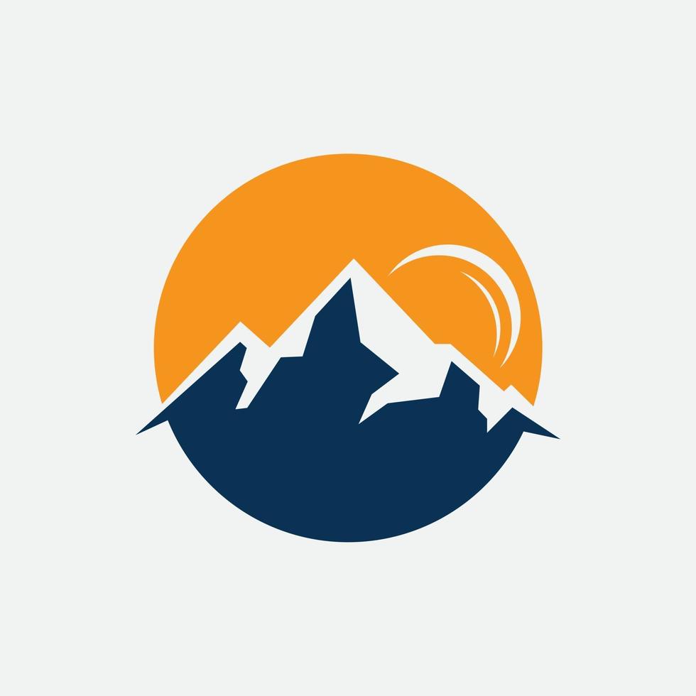 montaña logo símbolo vector de señal