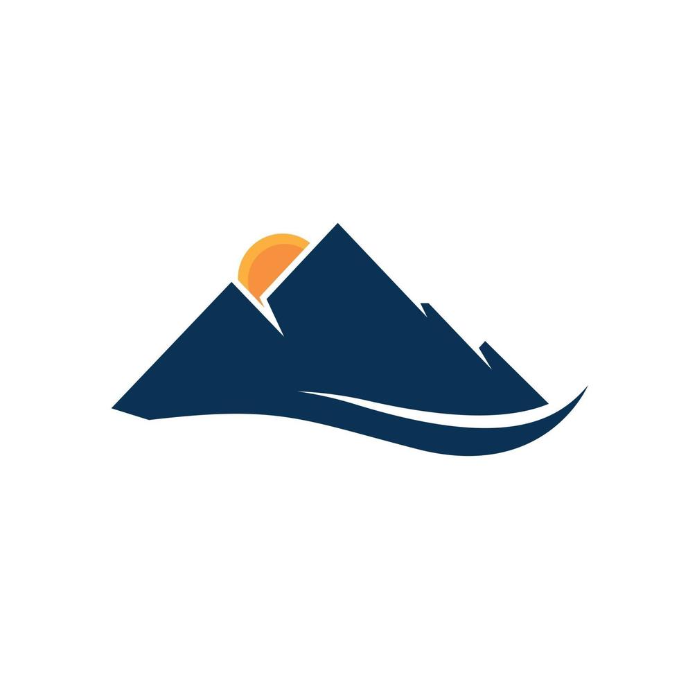 montaña logo símbolo vector de señal