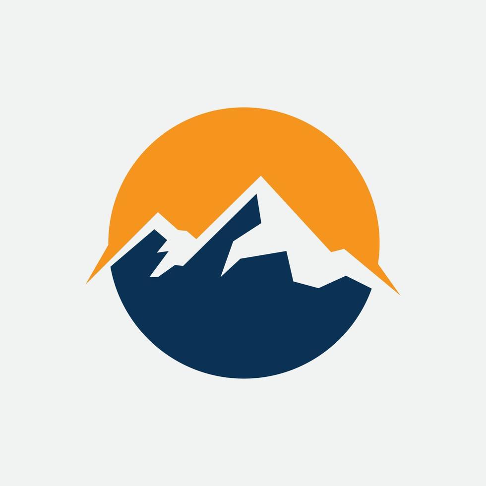 montaña logo símbolo vector de señal