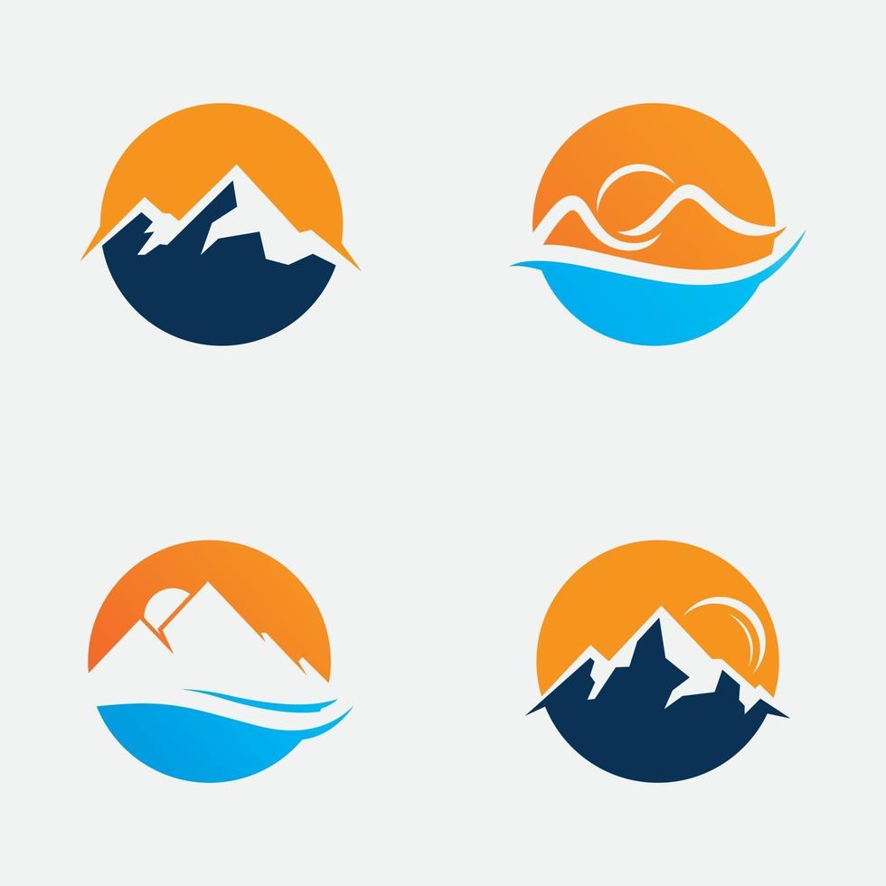 montaña logo símbolo vector de señal