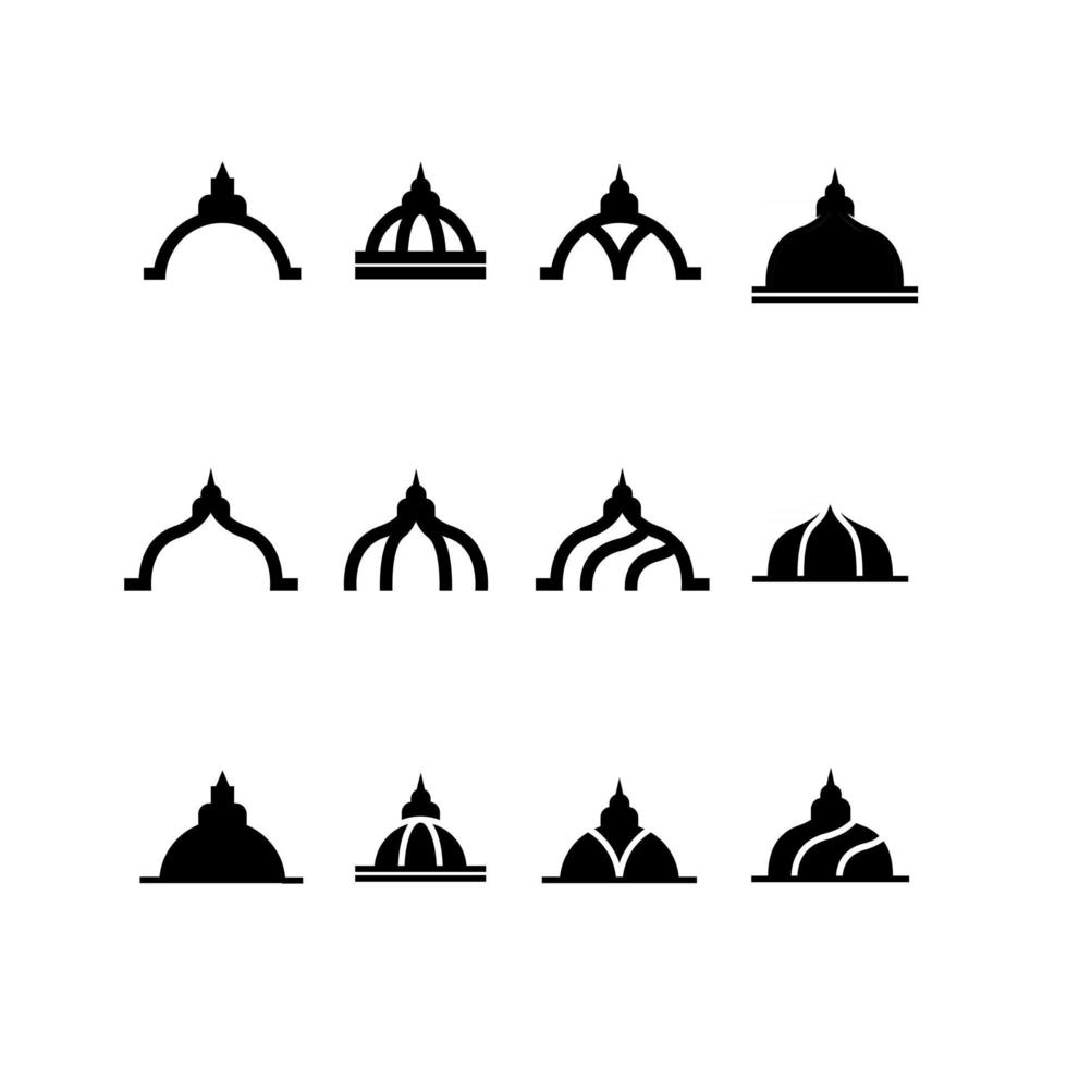 the Dome Palace set collection creative logo design Template Vector Illustration Isolated Background