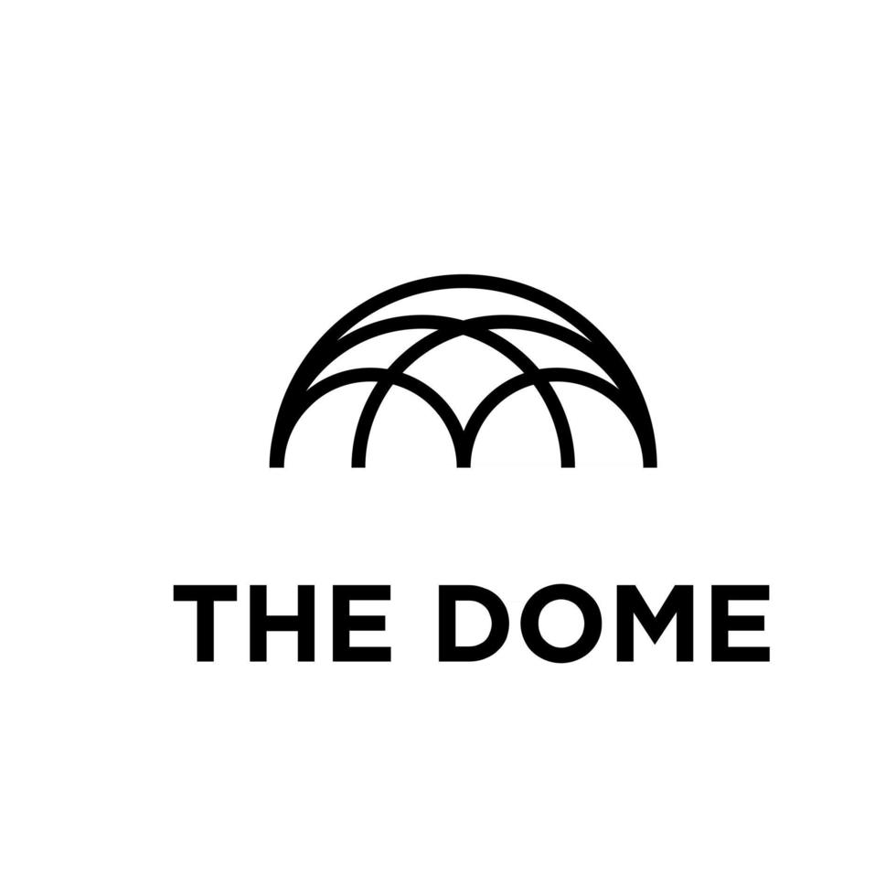 the modern Dome Palace creative logo design Template Vector Illustration Isolated Background