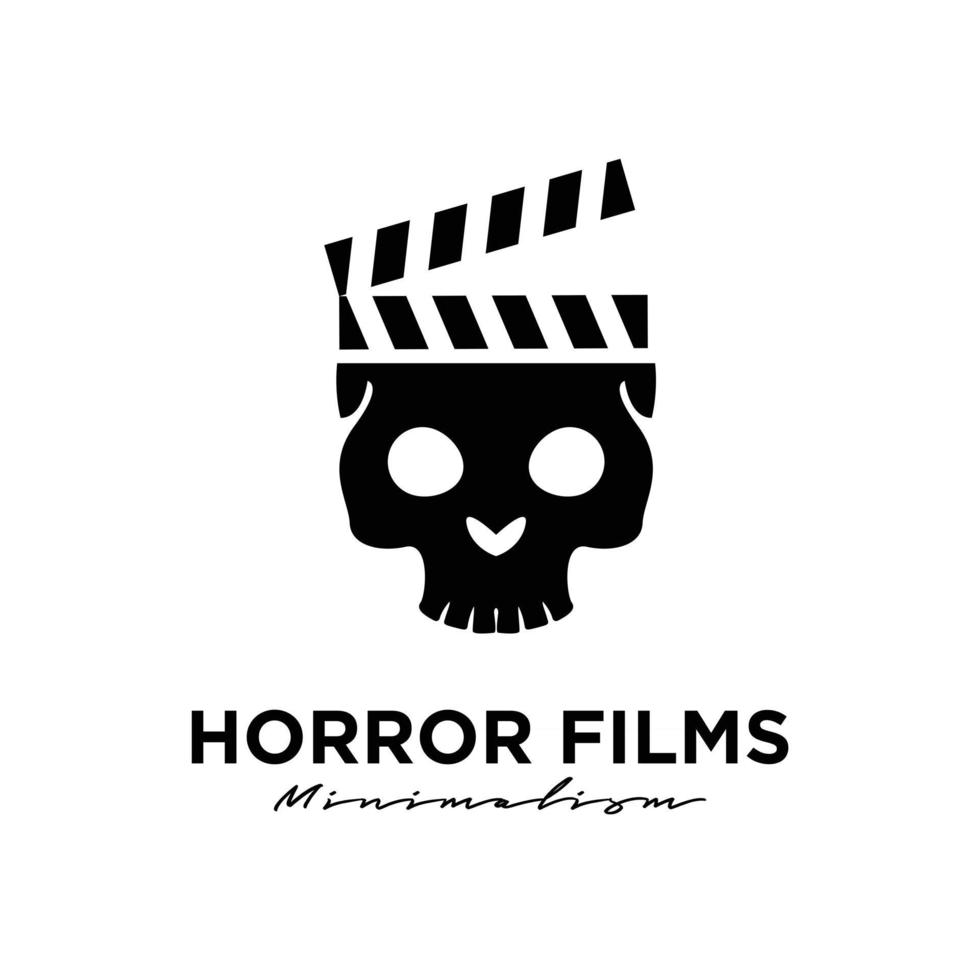 horror Films Studio Movie Cinema Film Production logo design vector icon illustration