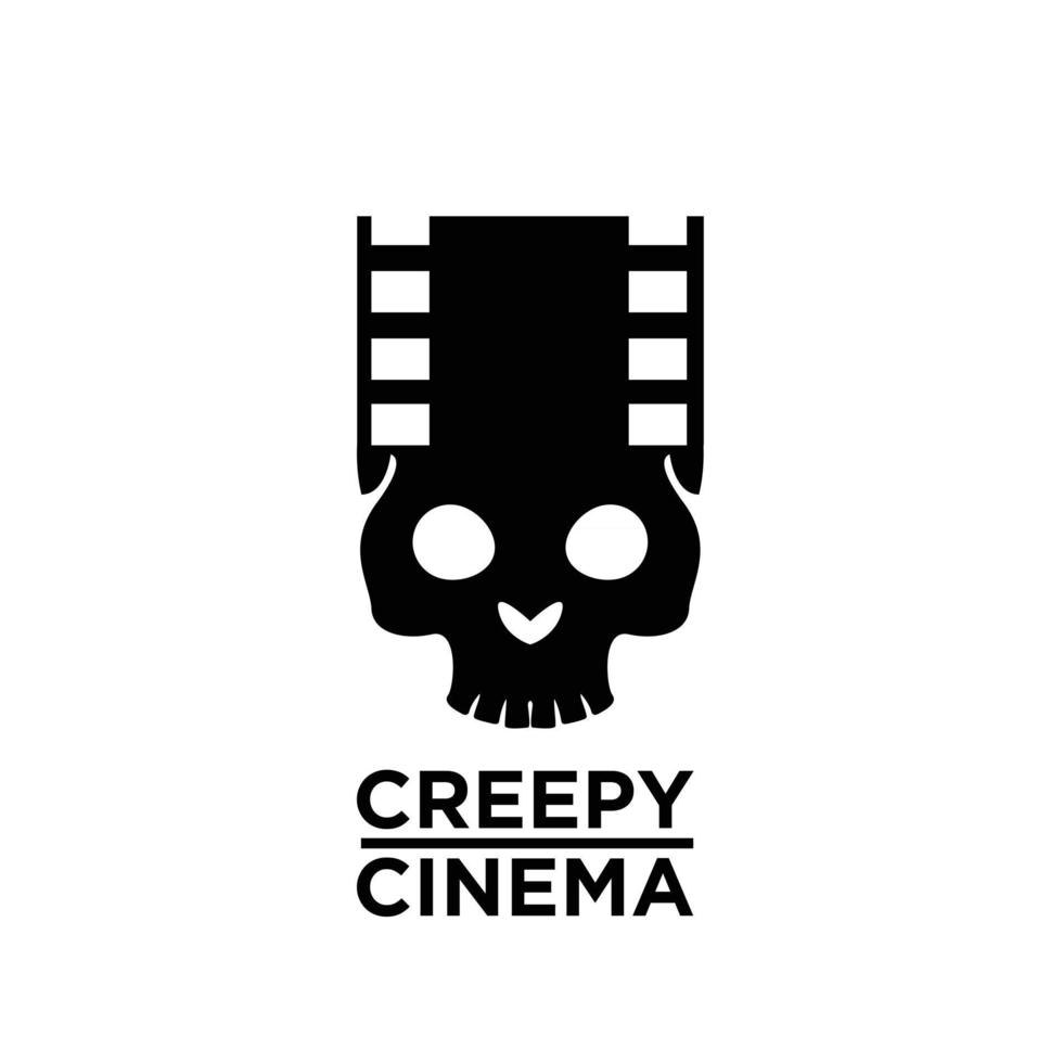 horror Films Studio Movie Cinema Film Production logo design vector icon illustration