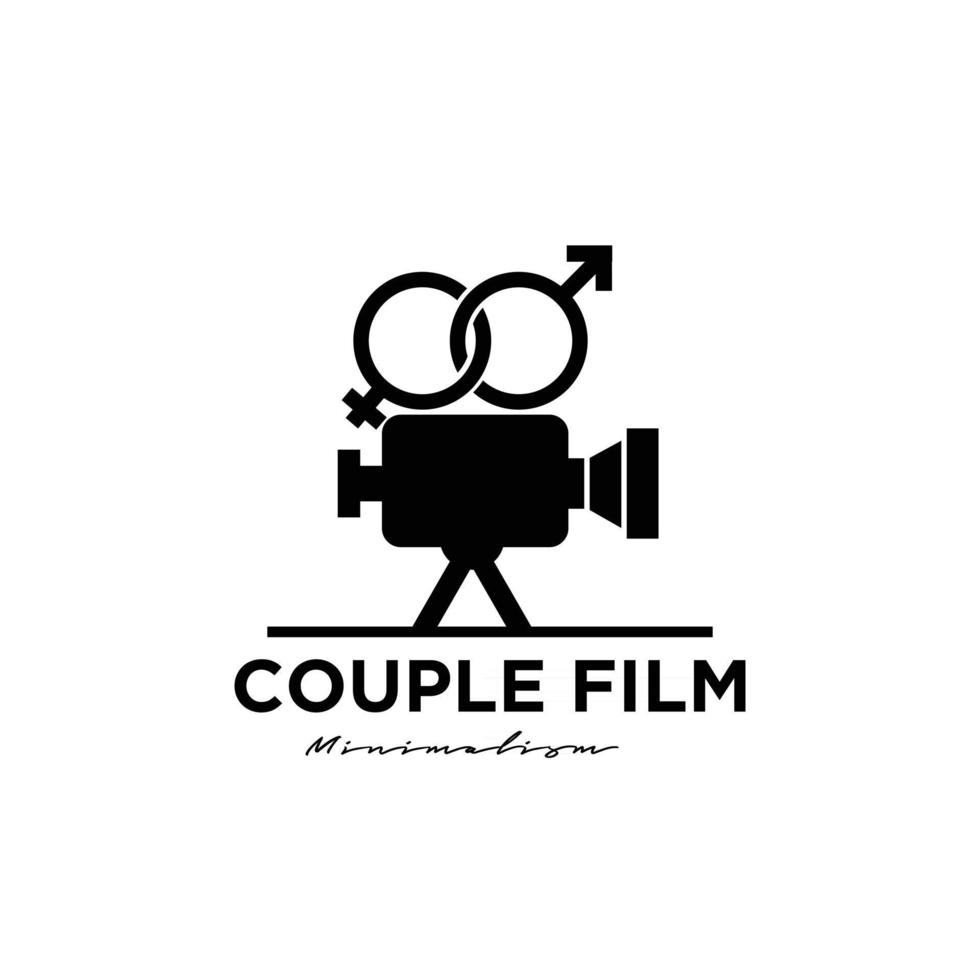 lover film Studio Movie Film Production logo design vector icon illustration
