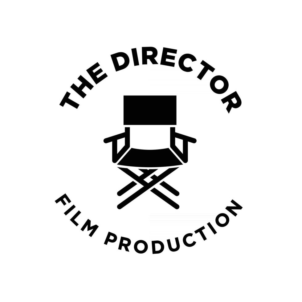 director Studio Movie Video Cinema Film Production logo design vector icon illustration