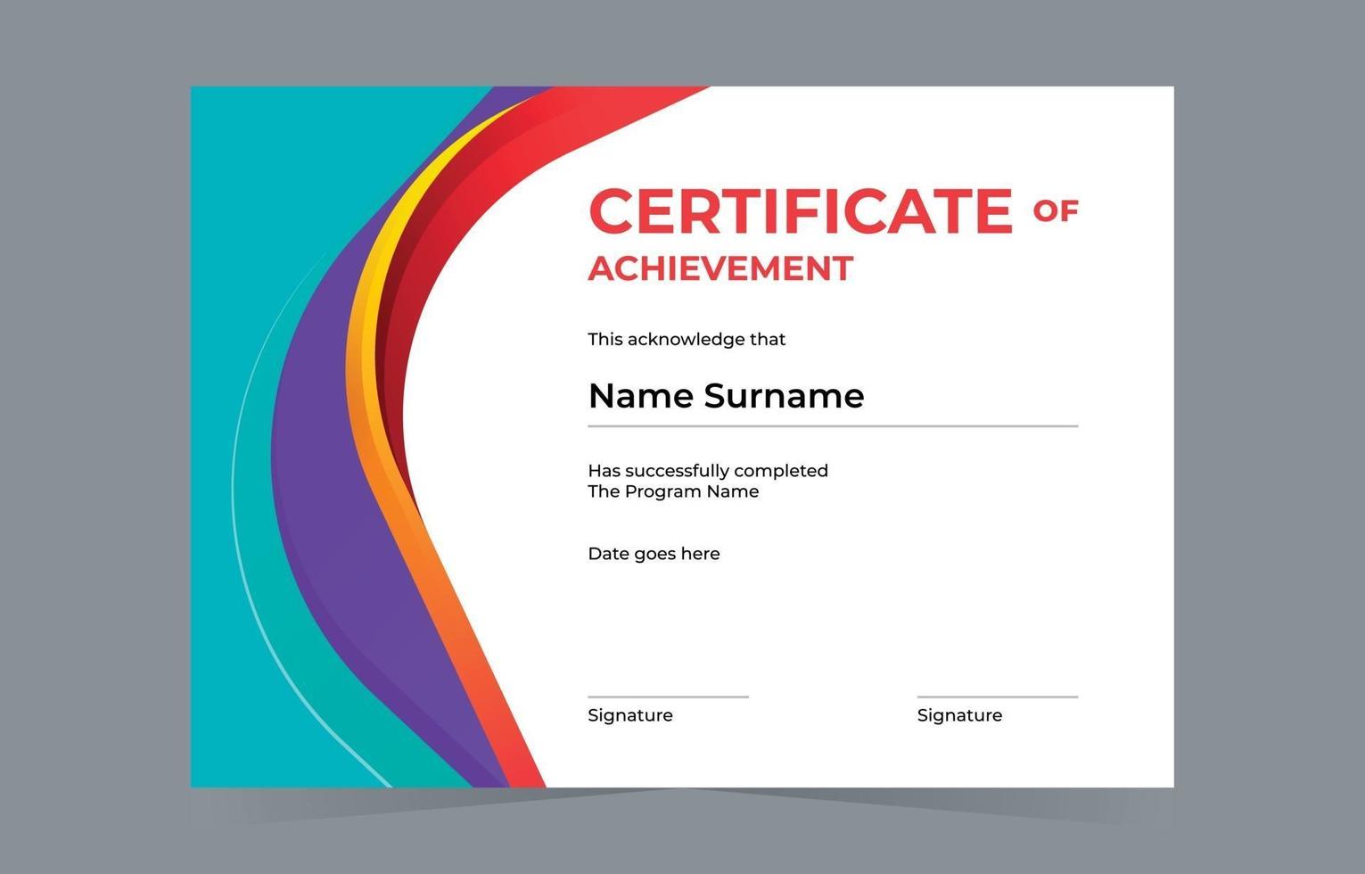 Modern Certificate Template vector