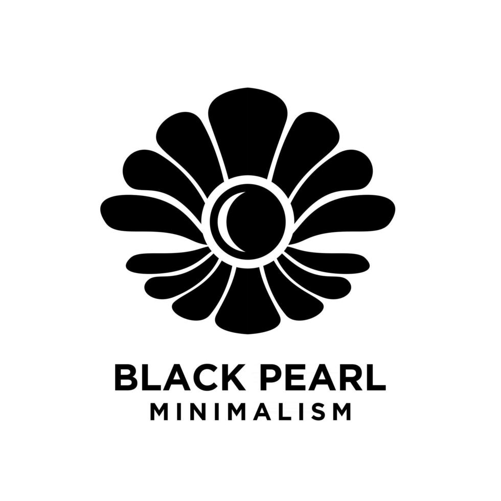 simple black pearl minimalism vector icon logo illustration design