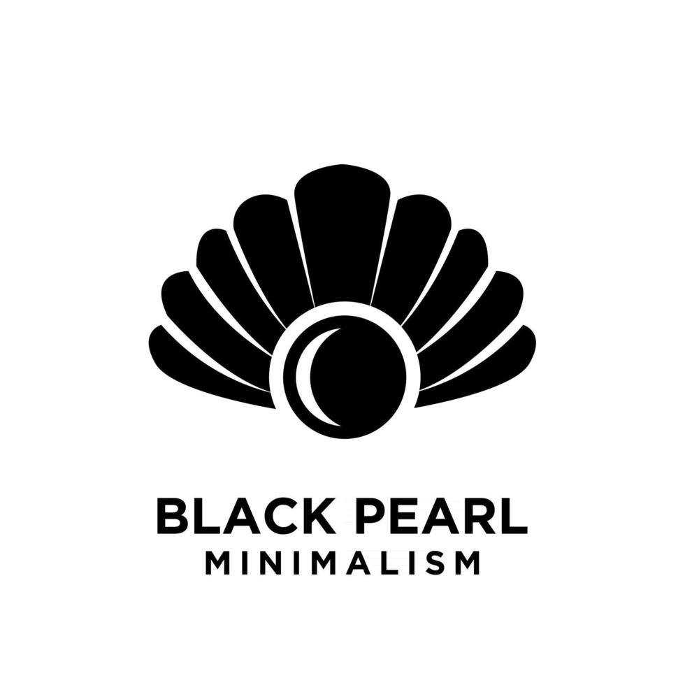 simple black pearl minimalism vector icon logo illustration design