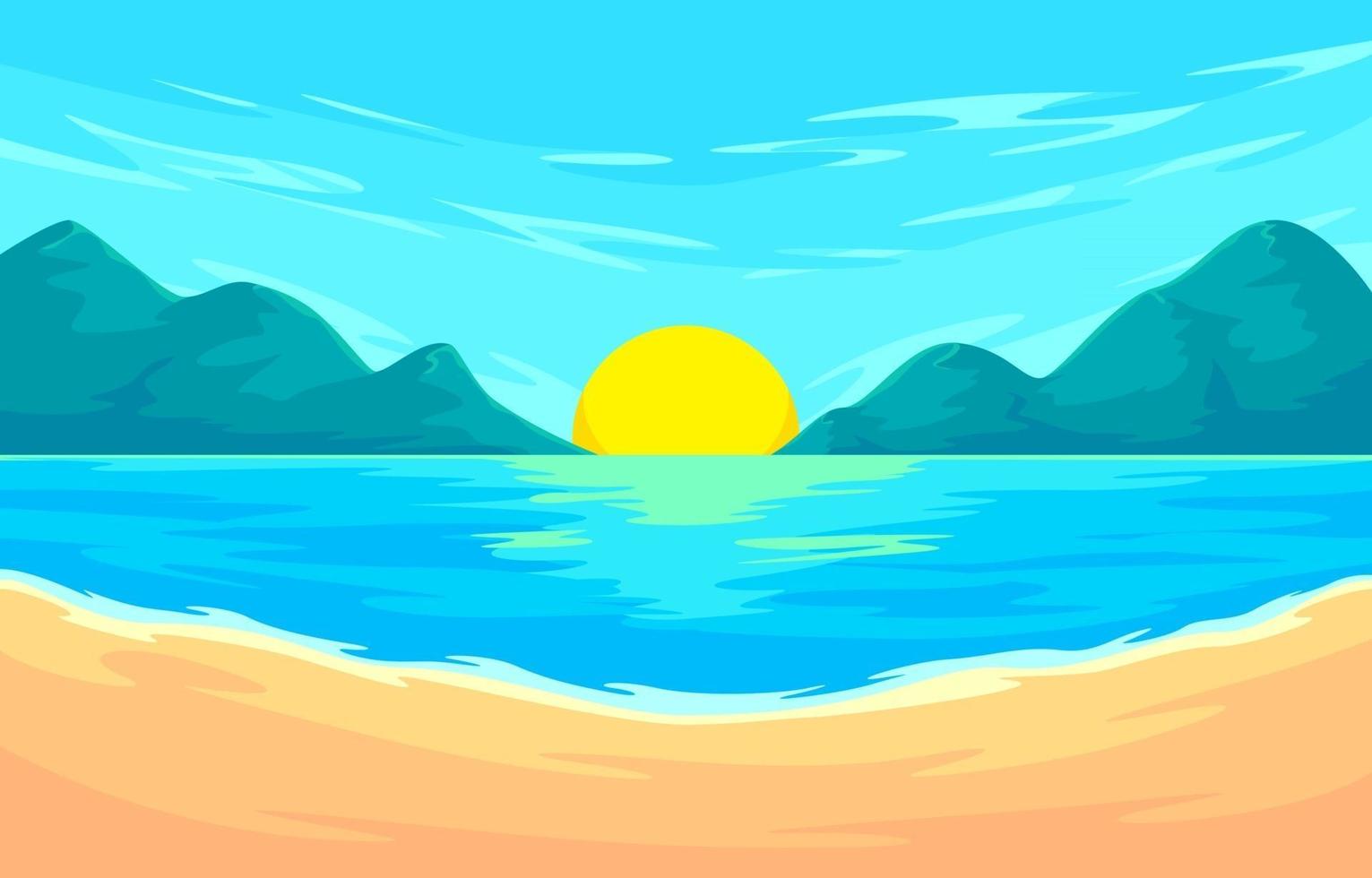 fondo de paisaje de verano vector