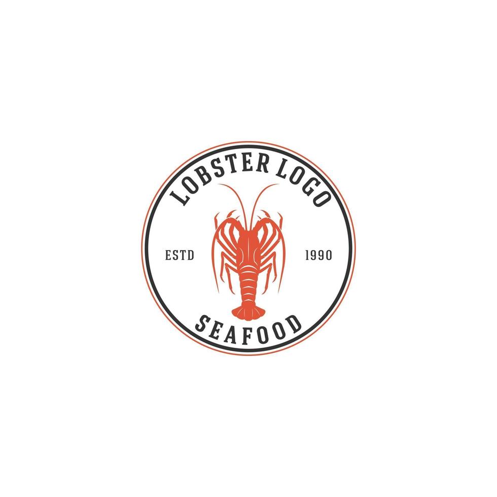 Vector red lobster logo template Separate on white background 2412716