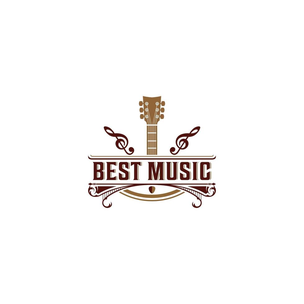 best music logo in white background vector