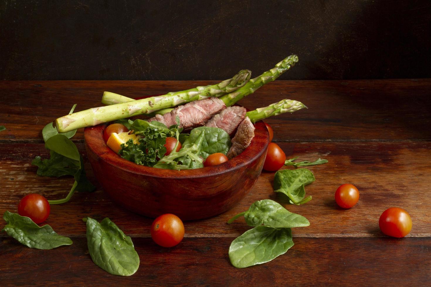 Meat and vegetables bowl photo