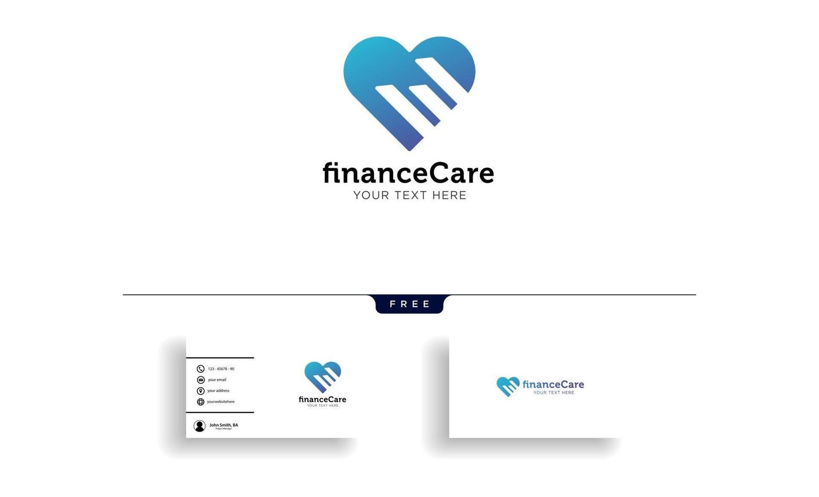 accounting finance creative logo template vector isolated with business card design vector
