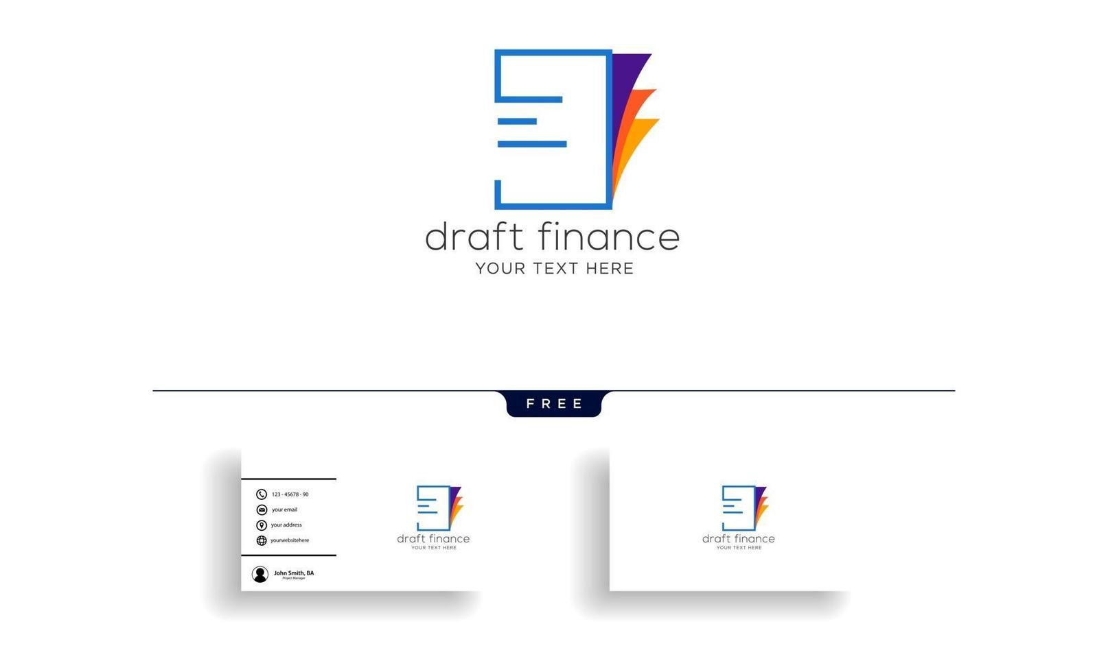 accounting finance creative logo template vector isolated with business card design vector