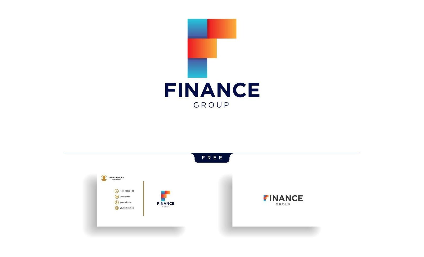 accounting and financial logo template vector illustration icon element with business card vector