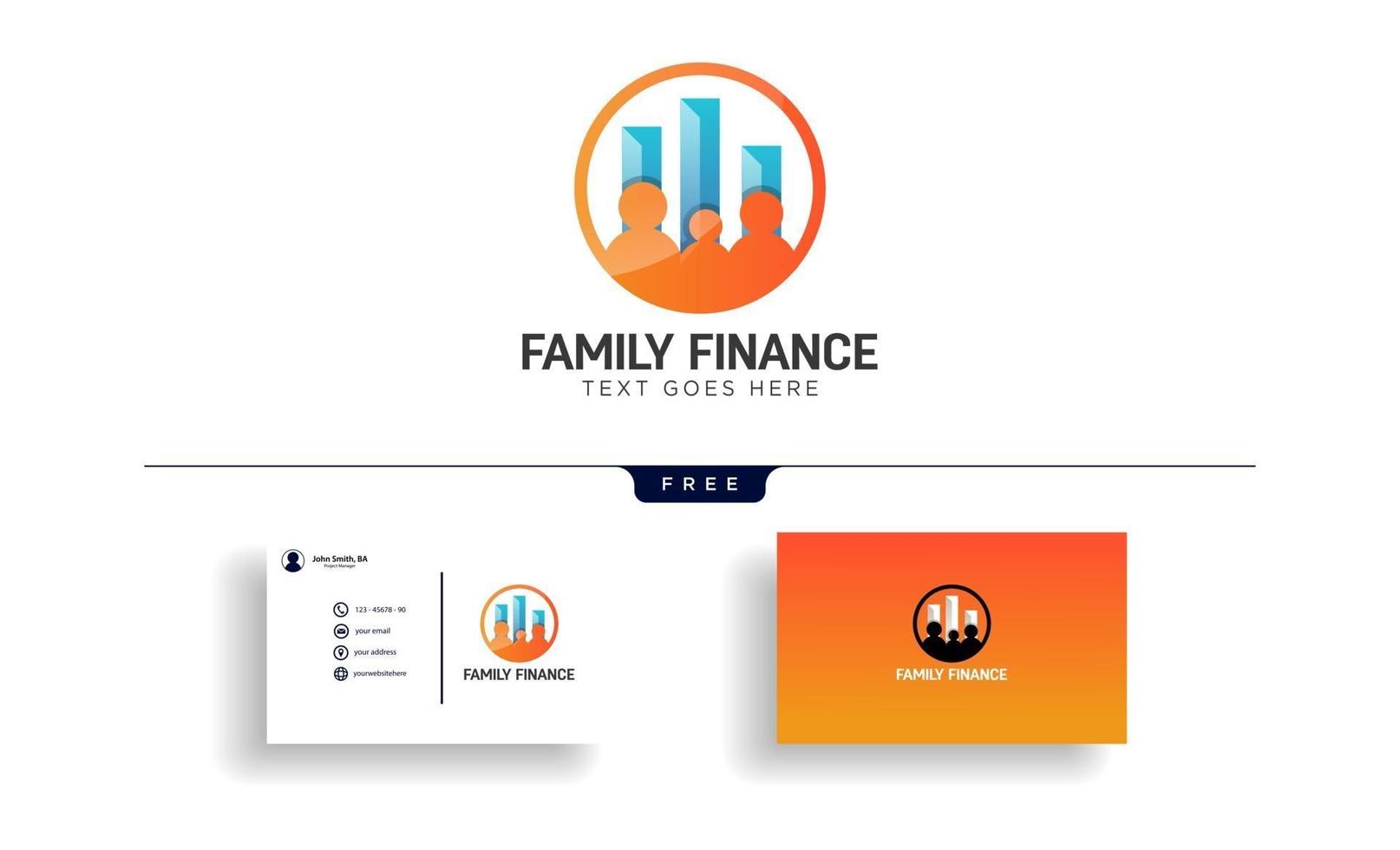 family finance business logo template vector illustration icon element isolated