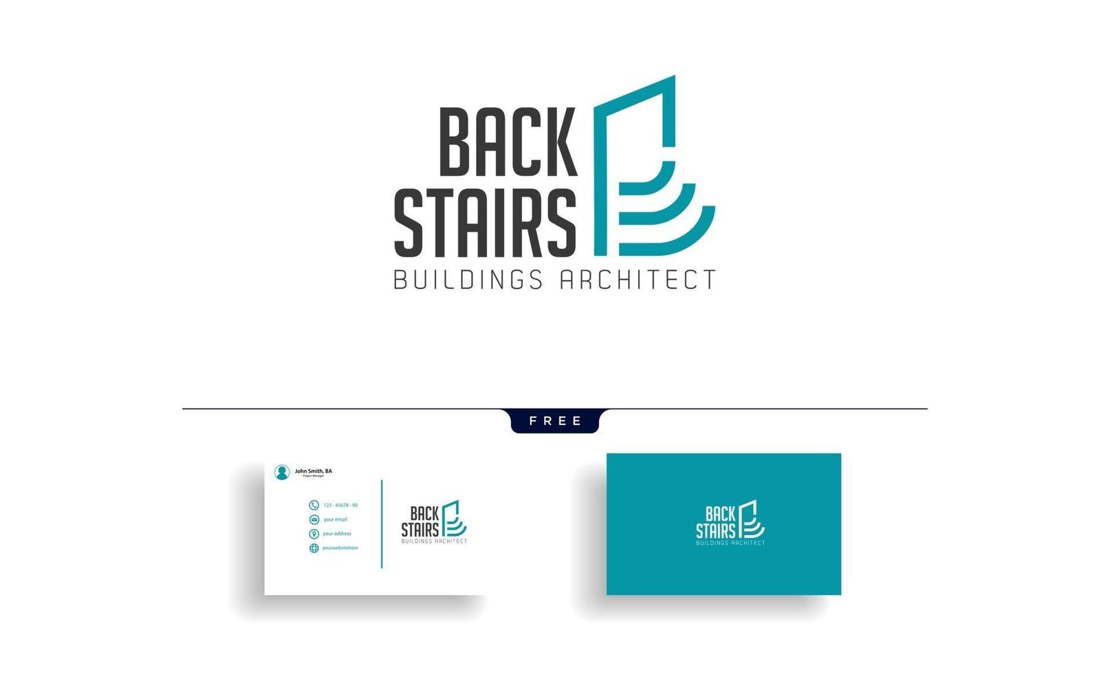 Stairs Architectur logo template vector illustration icon elements isolated