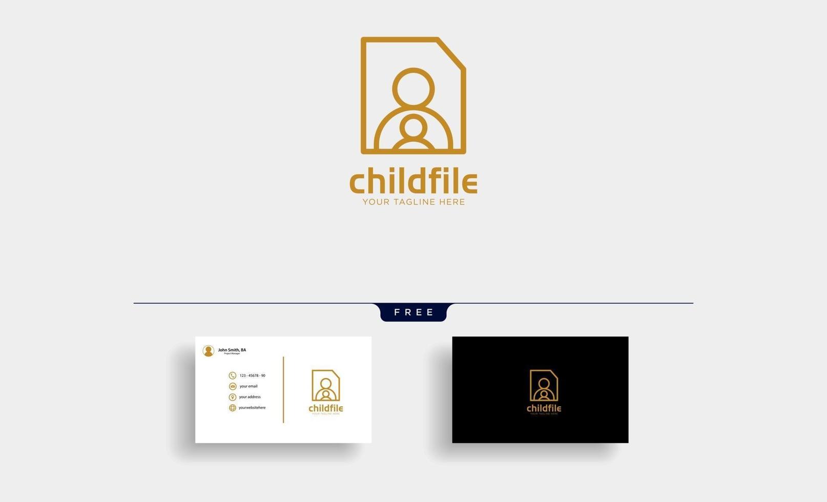 cuidado de los niños cuidado del bebé plantilla de logotipo ilustración vectorial elementos de icono con vector de tarjeta de visita