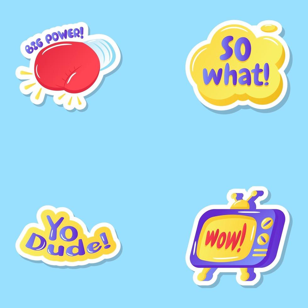 Printable Sticker Elements vector