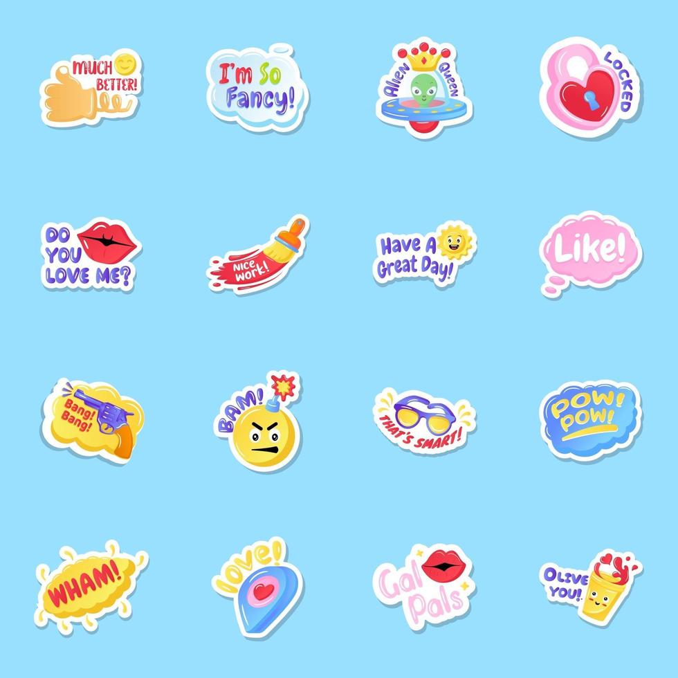 Social Media Likes and Feedback Stickers vector