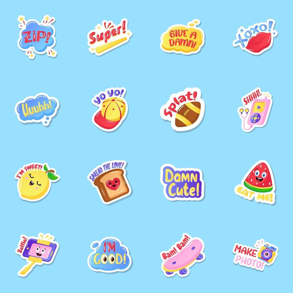 Super Cool Sticker vector