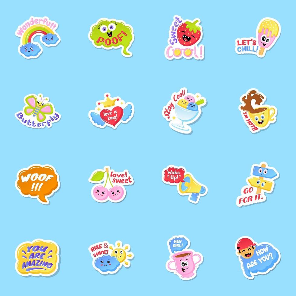 Sticker Vectors of Summer