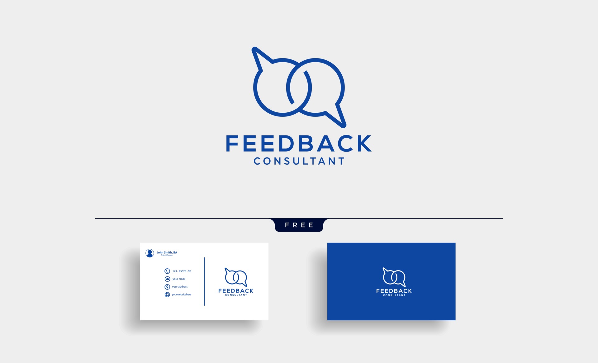 message communication consulting logo template with business card vector illustration icon elements isolated 2413033 vector art at vecteezy
