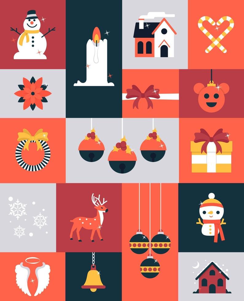 Happy Holidays Elements vector